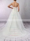 Tulle Sweetheart A-line Sweep Train Appliques Lace Wedding Dresses #UKM00023130