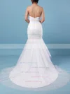 Tulle Sweetheart Trumpet/Mermaid Sweep Train Ruffles Wedding Dresses #UKM00023206