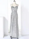 Empire Halter Sequined Floor-length Ruffles Prom Dresses #UKM020106170