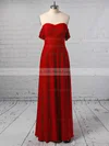 Sheath/Column Off-the-shoulder Jersey Floor-length Split Front Prom Dresses #UKM020106241