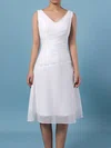 Chiffon V-neck A-line Knee-length Ruffles Bridesmaid Dresses #UKM01013500