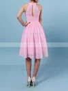 Chiffon Scoop Neck A-line Knee-length Ruffles Bridesmaid Dresses #UKM01013530