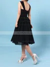 Chiffon V-neck A-line Knee-length Sashes / Ribbons Bridesmaid Dresses #UKM01013572