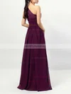 Lace Chiffon One Shoulder A-line Floor-length Ruffles Bridesmaid Dresses #UKM01013594