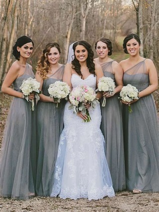 Blue grey bridesmaid dresses uk sale