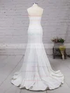 Strapless Ruffles Silk-like Satin Trumpet/Mermaid White Bridesmaid Dresses #UKM01002016264