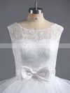 Discounted Scoop Neck Lace Tulle with Bow Short/Mini Bridesmaid Dresses #UKM010020102158