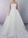 Tulle Sweetheart Ball Gown Sweep Train Sashes / Ribbons Wedding Dresses #UKM00023153