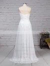 Chiffon Sweetheart A-line Sweep Train Beading Wedding Dresses #UKM00023260