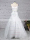 Tulle Sweetheart Trumpet/Mermaid Court Train Appliques Lace Wedding Dresses #UKM00023150