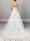 Tulle Strapless Ball Gown Sweep Train Appliques Lace Wedding Dresses #UKM00023175