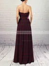 A-line Strapless Chiffon Floor-length Sashes / Ribbons Prom Dresses #UKM020105115
