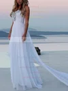 Chiffon Sweetheart A-line Watteau Train Beading Wedding Dresses #UKM00023474