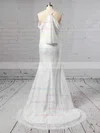 Lace Chiffon Off-the-shoulder Trumpet/Mermaid Sweep Train Wedding Dresses #UKM00023466