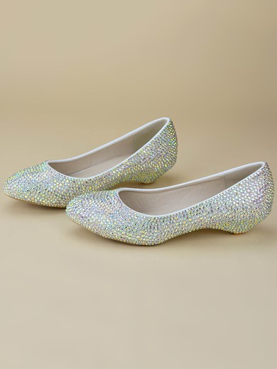 Women's Closed Toe Low Heel Leatherette 34 Wedding Shoes #UKM03030915