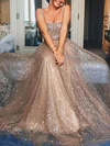 Ball Gown/Princess Floor-length Square Neckline Glitter Prom Dresses #UKM020106553