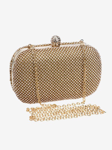 Black Wedding Polyester Crystal/ Rhinestone Personalized Handbags #UKM03160295