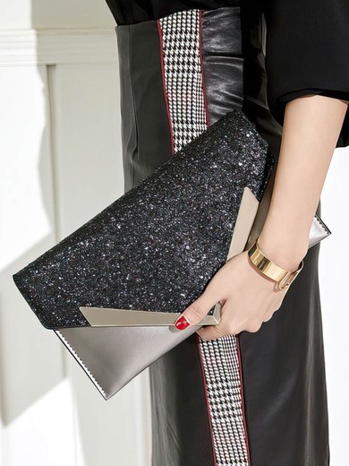 Black Wedding PU Sequin Personalized Handbags #UKM03160302