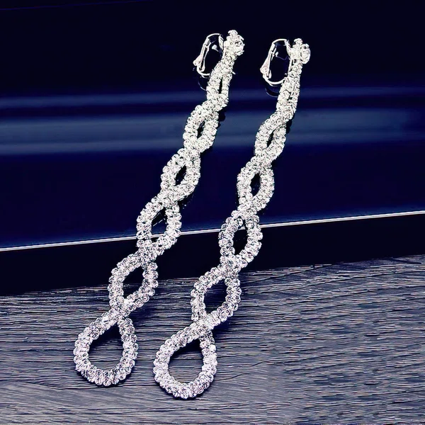 Ladies' Crystal As Picture Pierced Earrings #UKM03080163