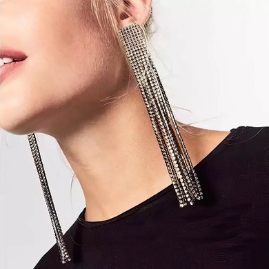 Ladies' Crystal As Picture Pierced Earrings #UKM03080166