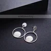 Ladies' Alloy Silver Pierced Earrings #UKM03080170
