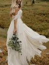 Chiffon Sweetheart A-line Floor-length Appliques Lace Wedding Dresses #UKM00023492
