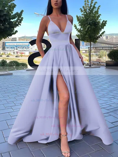 Light blue prom shop dress with pockets