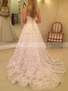 Tulle Square Neckline Princess Sweep Train Appliques Lace Wedding Dresses #UKM00023591