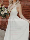 Silk-like Satin V-neck A-line Court Train Pockets Wedding Dresses #UKM00023805