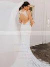 Lace Scoop Neck Trumpet/Mermaid Court Train Wedding Dresses #UKM00023834