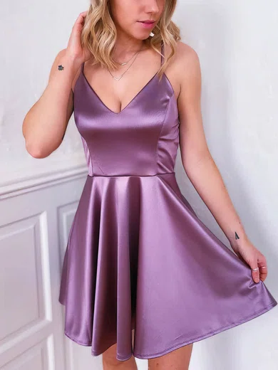 Backless Satin Mini Dress #UKM020107166
