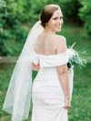 Satin Off-the-shoulder Sheath/Column Sweep Train Split Front Wedding Dresses #UKM00023963