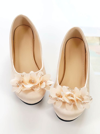 Kids' Pumps Cloth Flower Low Heel Girl Shoes #UKM03031488