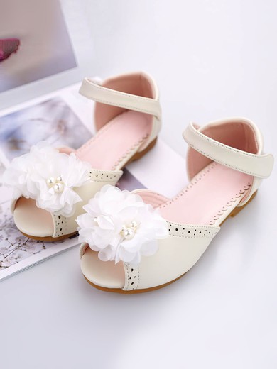 Kids' Sandals PVC Flower Flat Heel Girl Shoes #UKM03031497