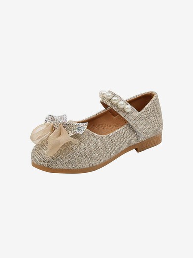 Kids' Closed Toe Leatherette Bowknot Flat Heel Girl Shoes #UKM03031501