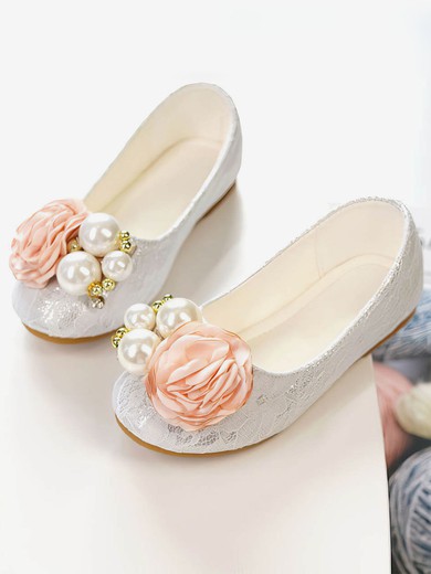 Kids' Pumps Cloth Flower Flat Heel Girl Shoes #UKM03031507