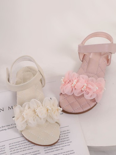Kids' Flats PVC Flower Flat Heel Girl Shoes #UKM03031510