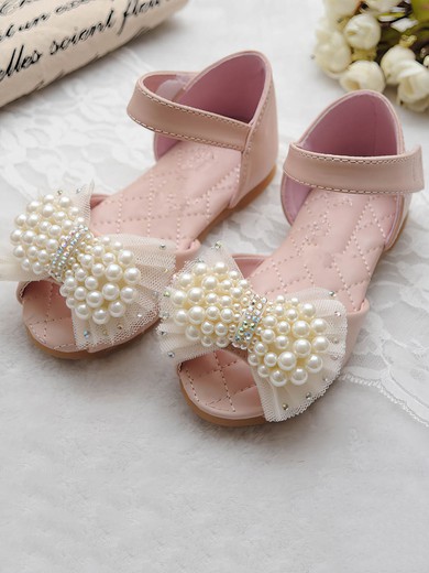 Kids' Sandals PVC Bowknot Flat Heel Girl Shoes #UKM03031517