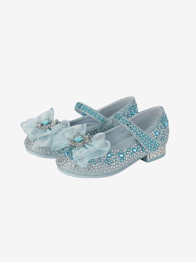 Kids' Closed Toe PVC Bowknot Flat Heel Girl Shoes #UKM03031519