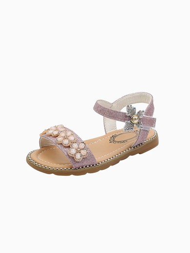 Kids' Sandals Leatherette Flower Flat Heel Girl Shoes #UKM03031527