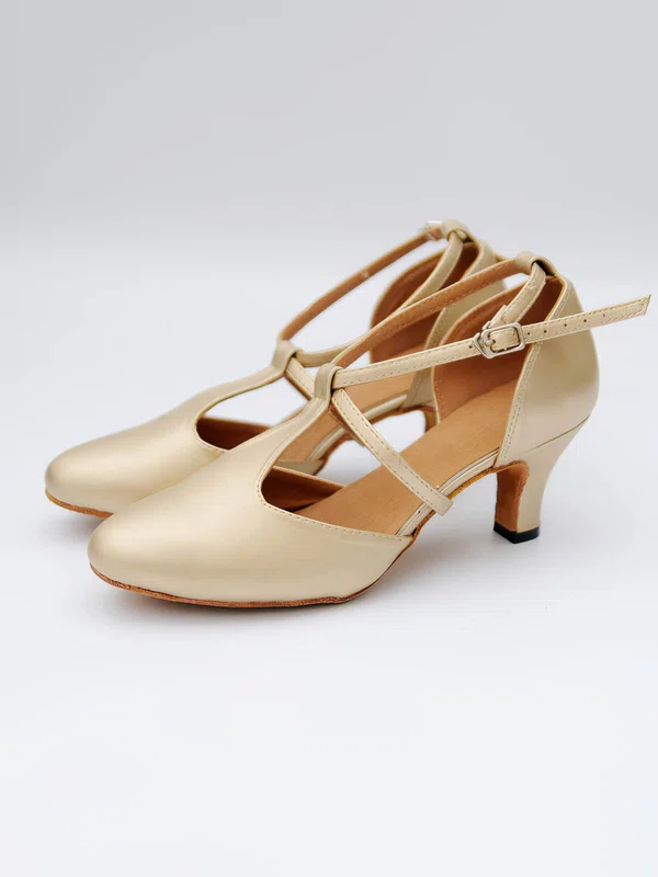 Women's Closed Toe PVC Kitten Heel Dance Shoes #UKM03031068