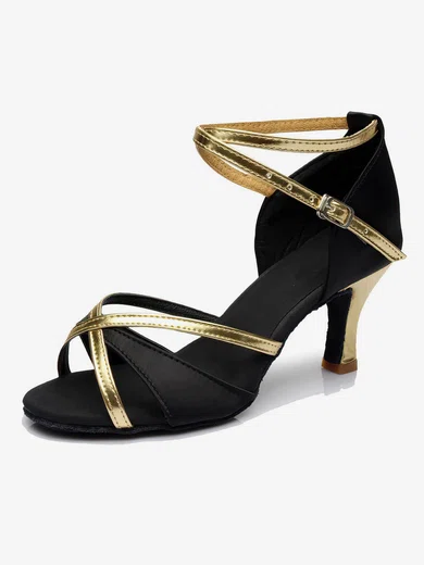 Women's Sandals Satin Buckle Stiletto Heel Dance Shoes #UKM03031079