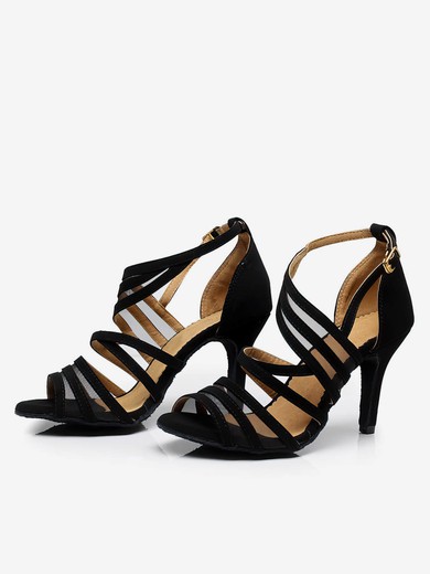 Women's Sandals Velvet Buckle Stiletto Heel Dance Shoes #UKM03031118