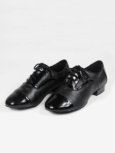 Men's Closed Toe Real Leather Flat Heel Dance Shoes #UKM03031265