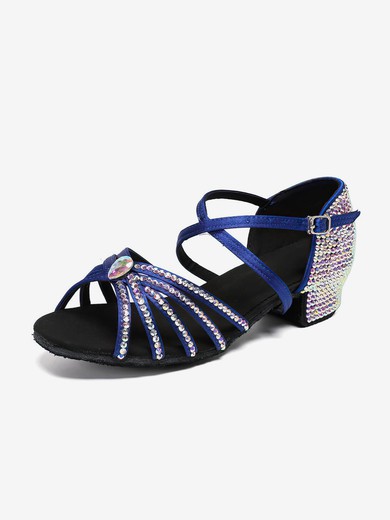 Women's Sandals Satin Buckle Flat Heel Dance Shoes #UKM03031268