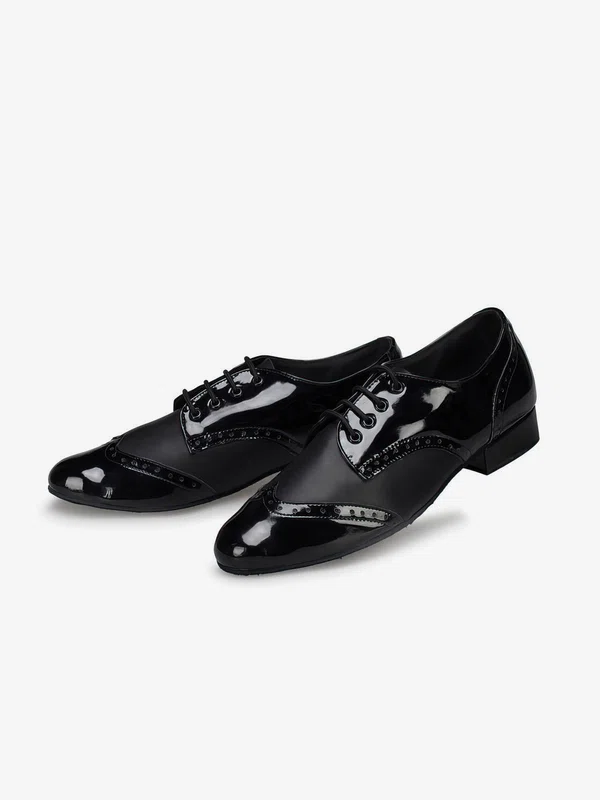 Men's Closed Toe PVC Flat Heel Dance Shoes #UKM03031275