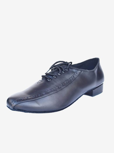 Men's Closed Toe Real Leather Flat Heel Dance Shoes #UKM03031276