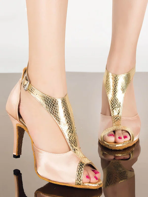 Women's Peep Toe Velvet Kitten Heel Dance Shoes #UKM03031290
