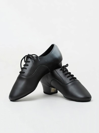 Men's Closed Toe Real Leather Flat Heel Dance Shoes #UKM03031293