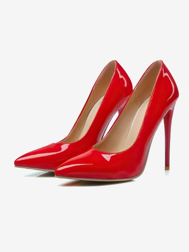 Women's Pumps Patent Leather Stiletto Heel Wedding Shoes #UKM03031170